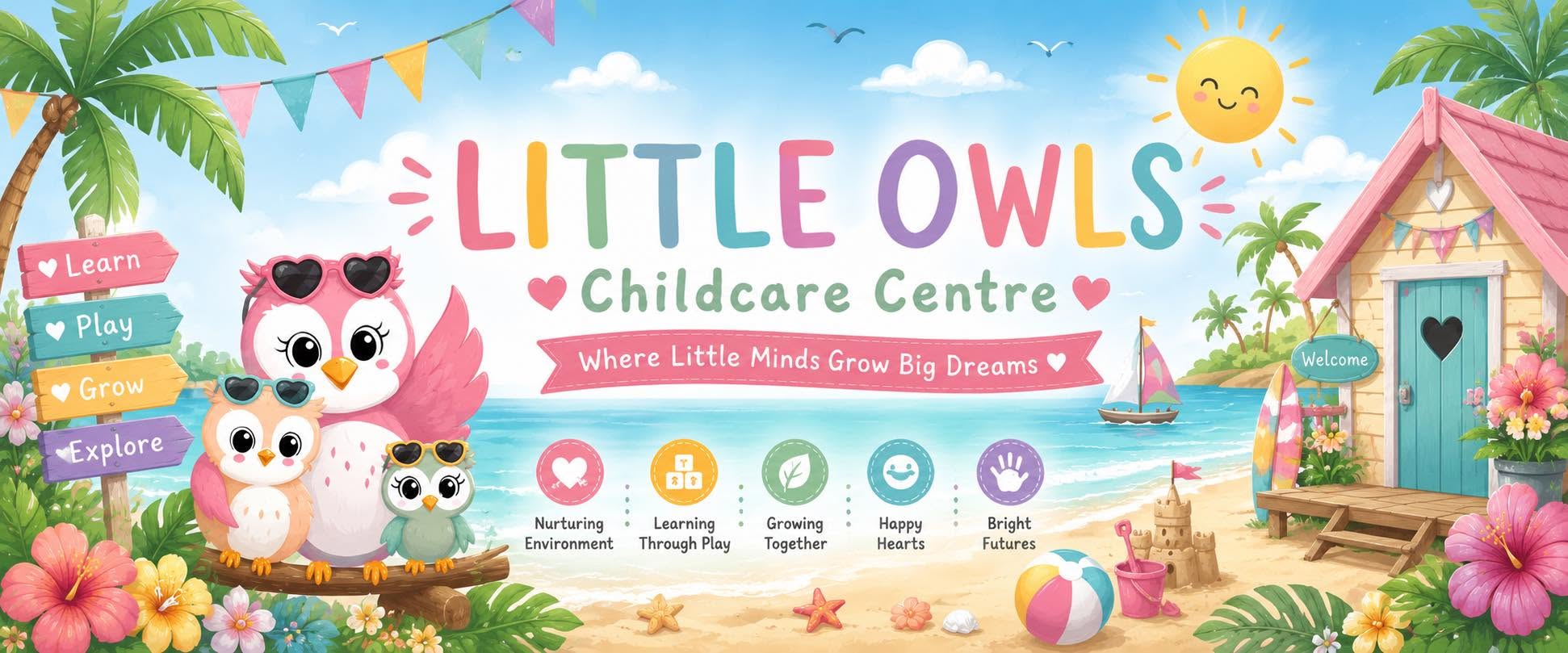 Little Owls Childcare and Kindergarten website built by Amer Kazimoski